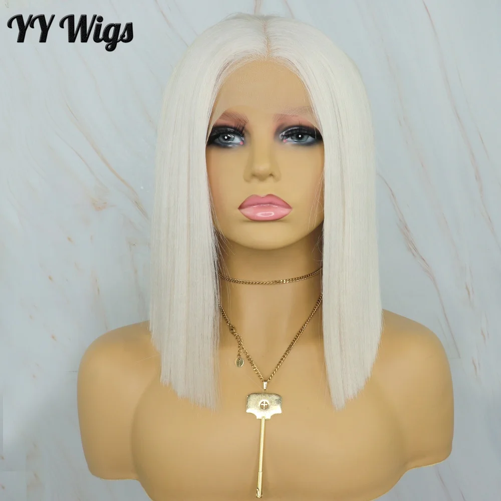 

Platinum Blonde 13x4 Lace Front Synthetic Wig Futura Synthetic Wig for Women, Pic showed