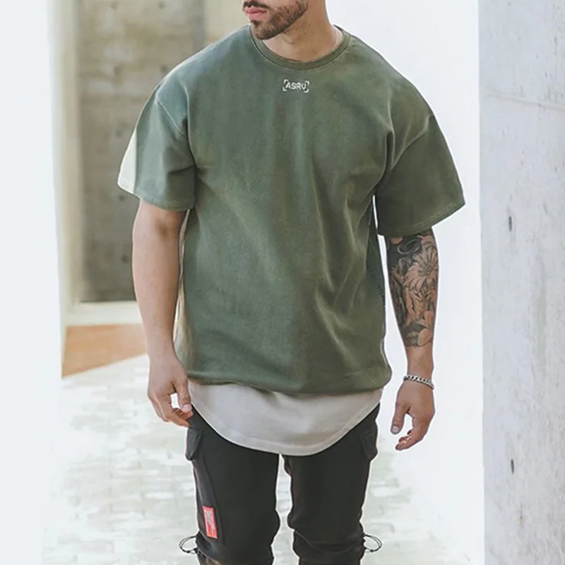 

Rock T-shirts Round Neck Printing Custom Logo OEM ODM 95% Cotton Mens Short Sleeve Heavy Cotton Tshirt Vintage Washed T Shirt