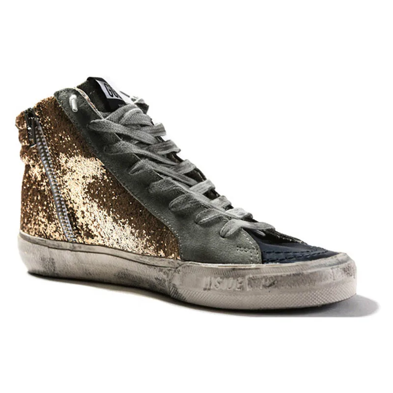 

Goldens Slide glitter sneakers with star handle -made Gooses Sports Casual Women Shoes, 5 colors