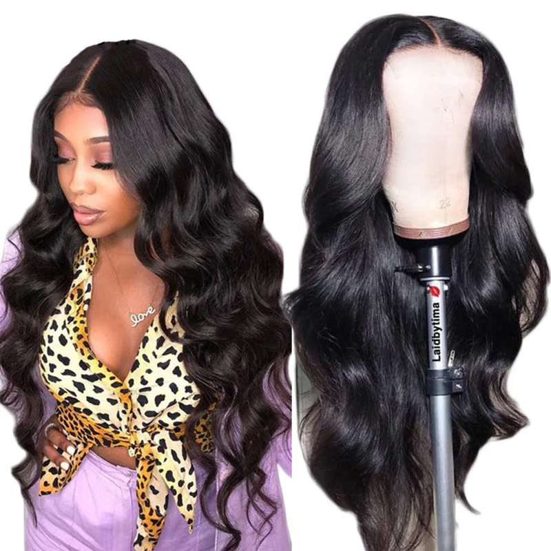 

Transparent Lace Front Human Hair Wigs PrePlucked 13x6 180% Brazilian Body Wave Lace Frontal ccc