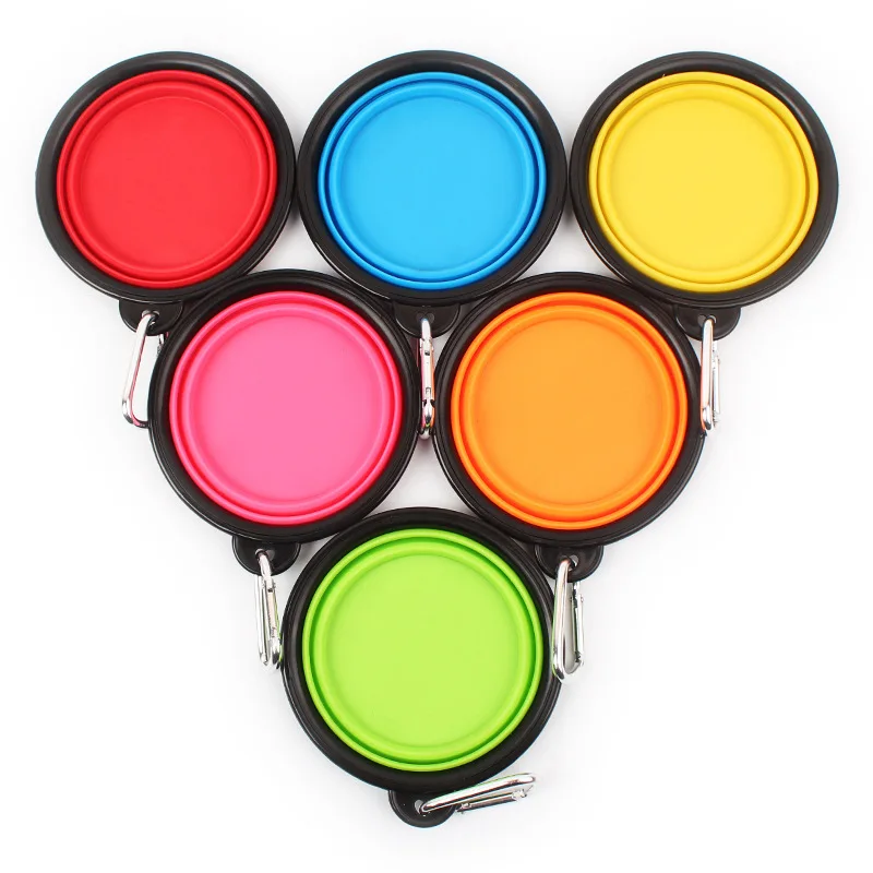 

Taotaopets In Stock Outdoor Travel Portable Dog Silicone Bowl Pet Collapsible Dog Bowl