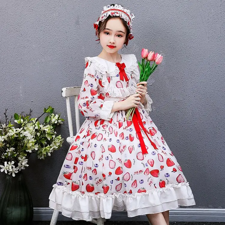 

Lolita Dress Latest Summer Most Sweet Pageant Dresses Girls Boutique Girl Floral Princess Lolita Dress For Party, Pink