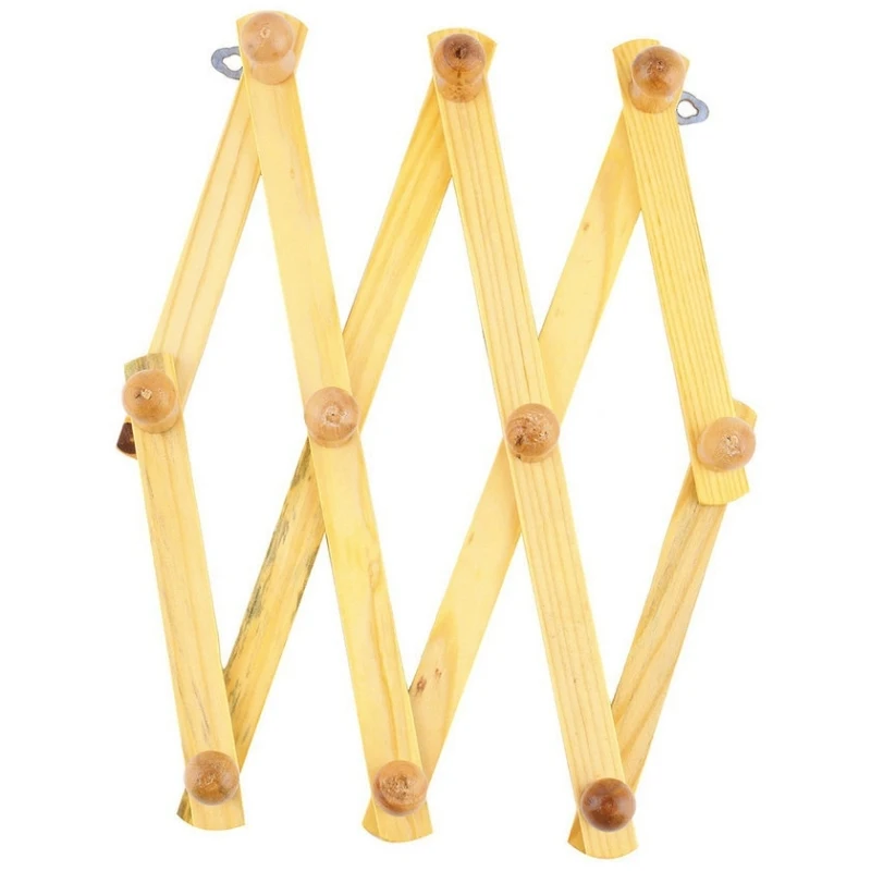 

New Hot sale products Solid Wooden Retractable Wall Hanging Folding Coat Rack Drying Rack