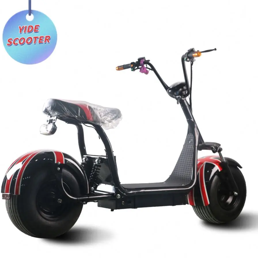 

Europe Warehouse 7Days 3Pluscoco Citycoco Electric Scooter Citycoco Eec 2000W Fat Tire Scooter Electrical S Cooter 1000W, Black