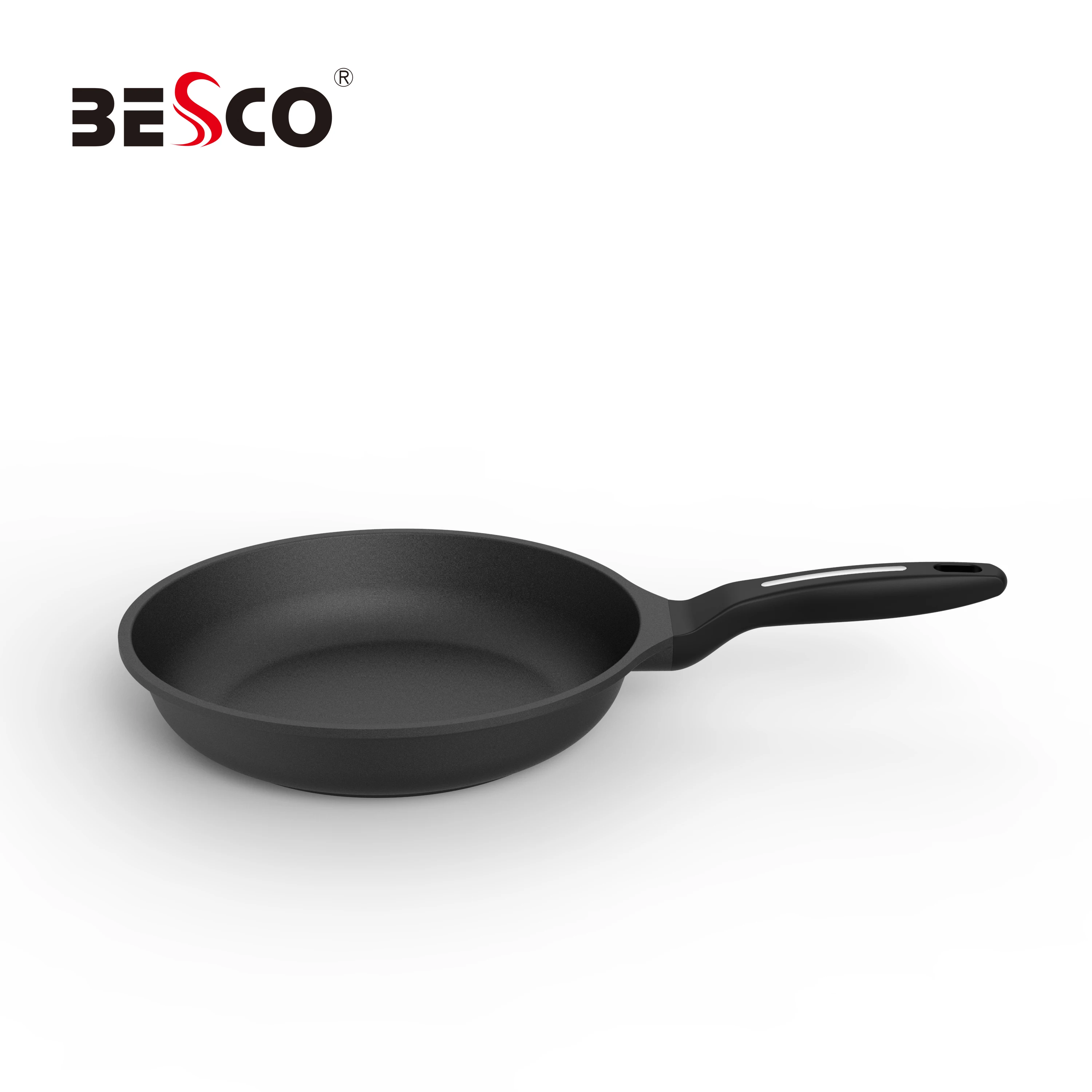 

Non stick aluminum pan without lid 28cm frying pan with anti-abrasive nonstick coating fry pan black color induction suitable