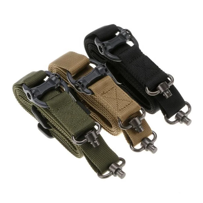 

Outdoor Camping Tactical Strap MS4 Multi-Function Battle Rope Two-Point Safety Nylon Sling Climbing Task Rope, Black camouflage khaki