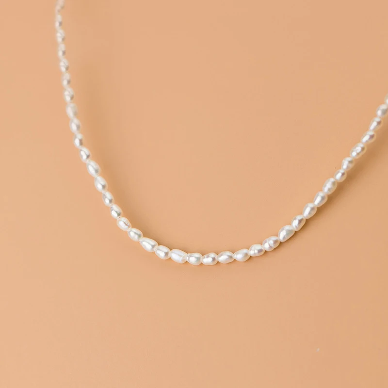 

Delicate 925 Sterling Silver Mini Fresh Water Pearl Necklaces