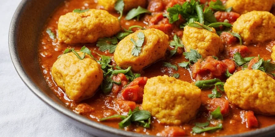 Steaming bowl of rich, red butter chicken