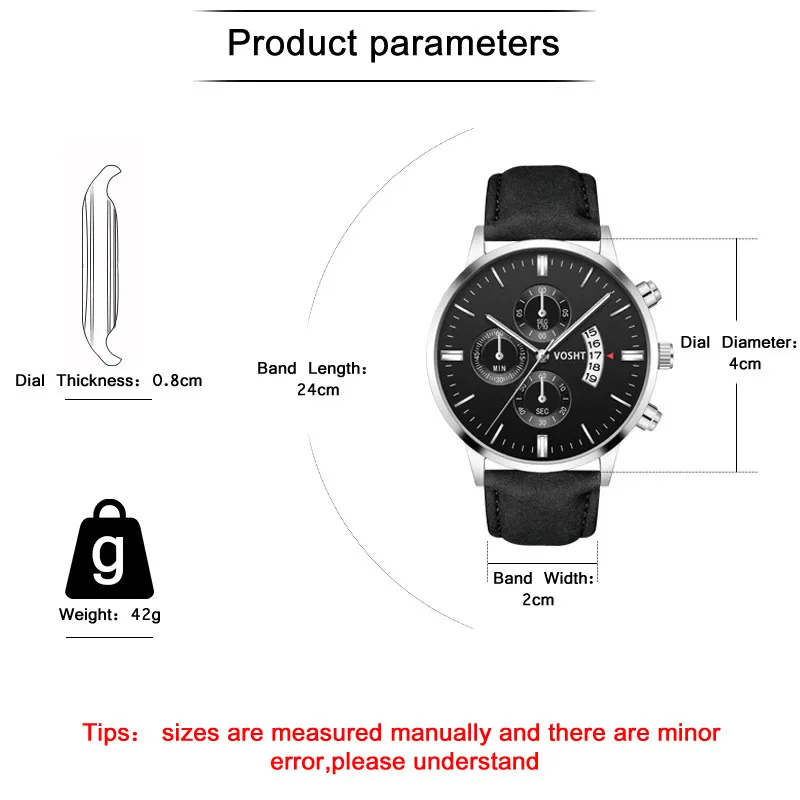 WJ-8725 reloj de hombres Fashion Cheap Leather Man Watch Luxury Gold Case Wrist Watches Men