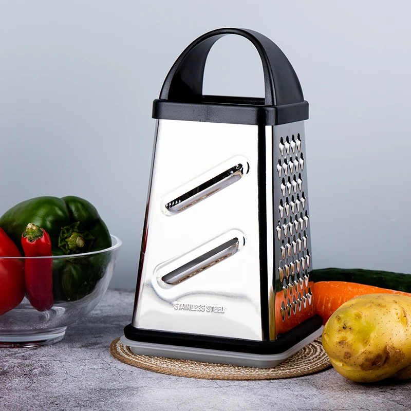 

Multifunctional Zester With Storage Box 4 Sides Cheese Vegetable Grater With Container