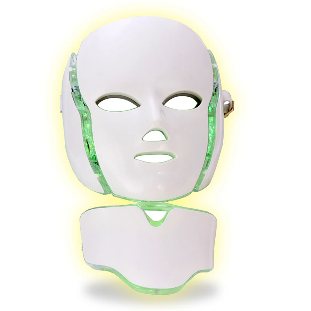 

Custom Facial 7 Colors Led Light Therapy Face Mask Skin Rejuvenation Face Lift Photon Facial Led Mask, White