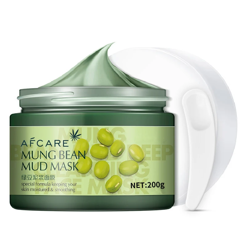 

Deep clean Replenishment and oil control acne remove blackheads shrink pores mung bean clay mask, Green