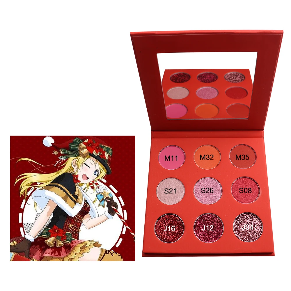 

Cosmetic makeup eyeshadow palette vegan private label glitter eye shadow palette