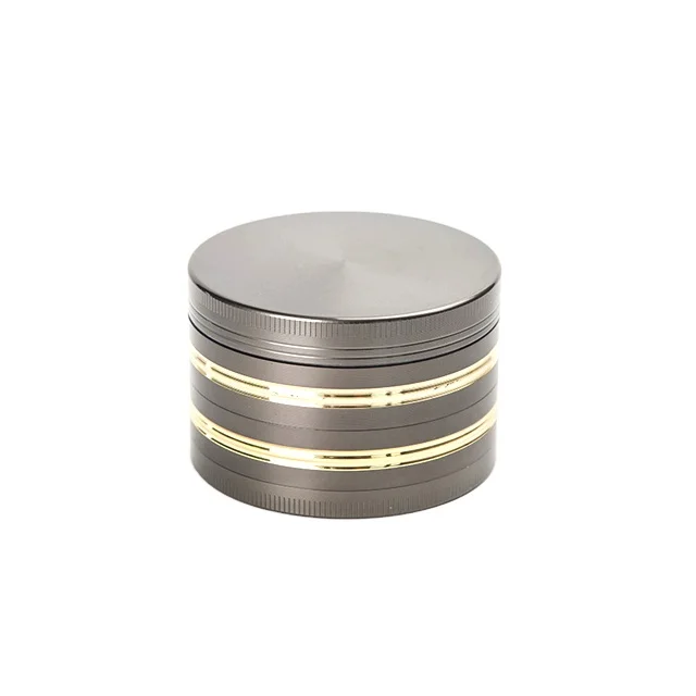 

Available zinc alloy flat tobacco grinder smoke 63mm accept custom logo, Grey