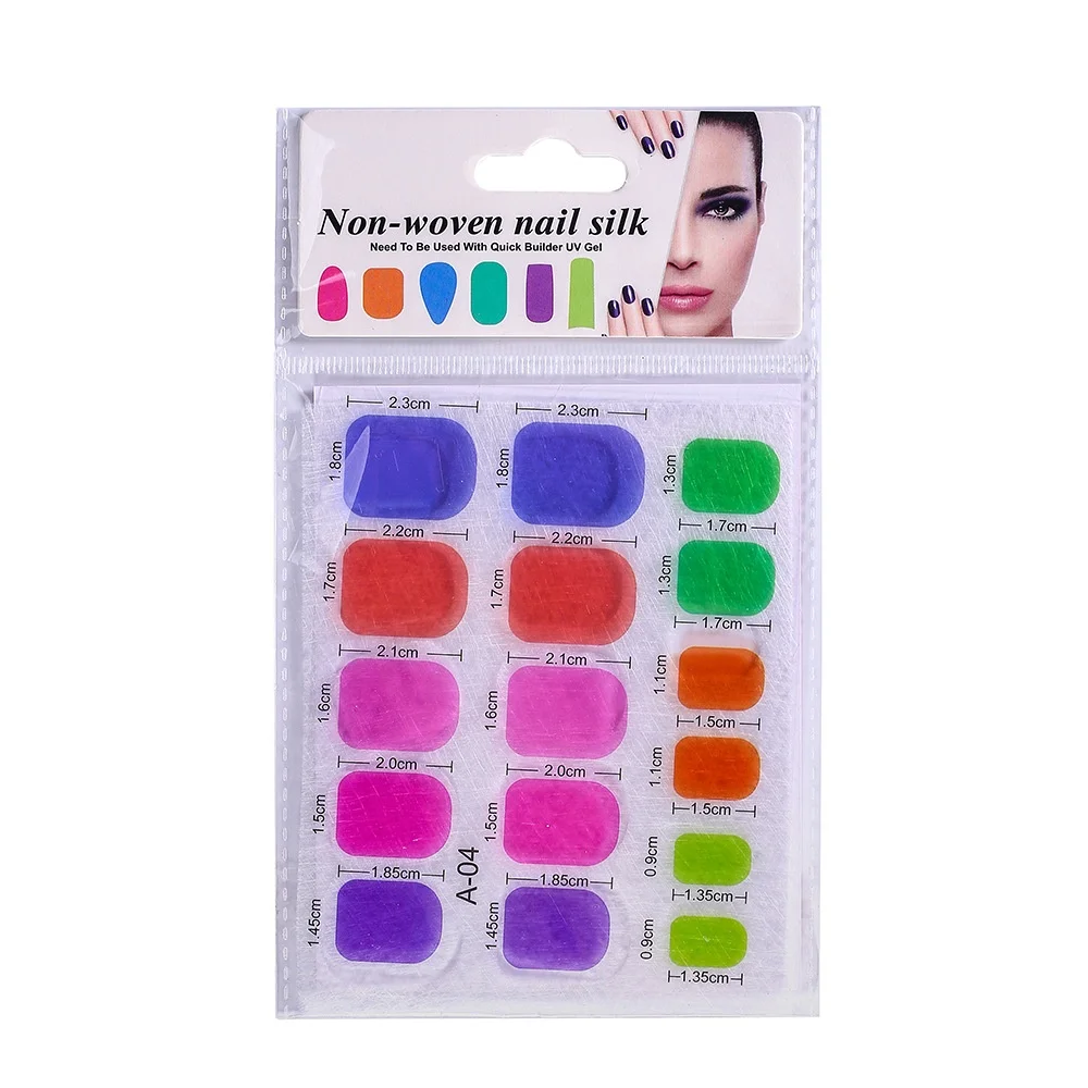 
DIY French Manicure Nail Art Fiberglass Silks Non-woven Fiber Glass Nail Extensions Form Accessories 