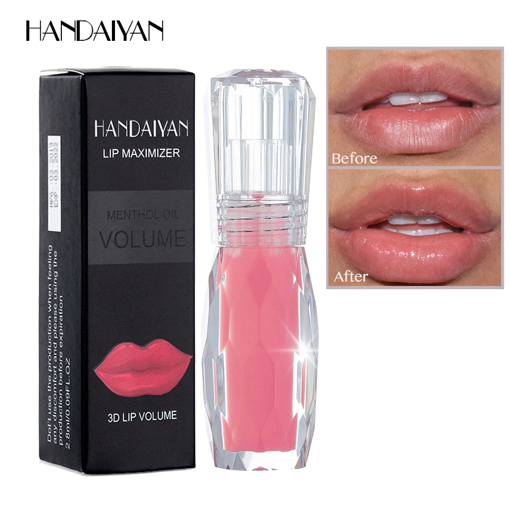 

HANDAIYAN Lip Gloss Diamond Discoloured Metal Vegan Clear Pink Lipstick Takes A Sip Of Glossy Pearl Lip Gloss