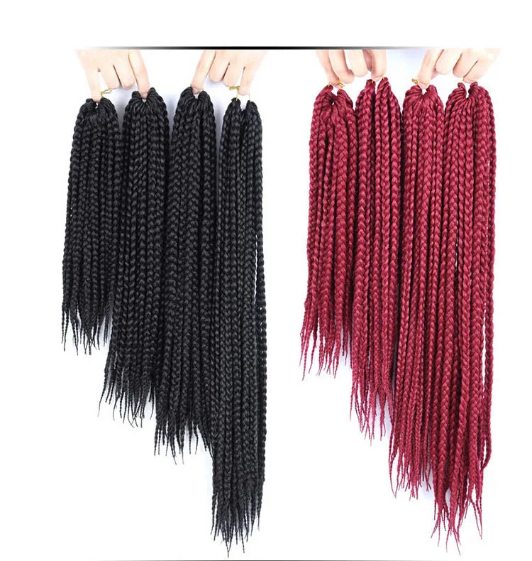 

Dee Yeal Synthetic Hair Wigs Extension Crochet Hair Braided Lace Ombre Spring Twists, Pic showed