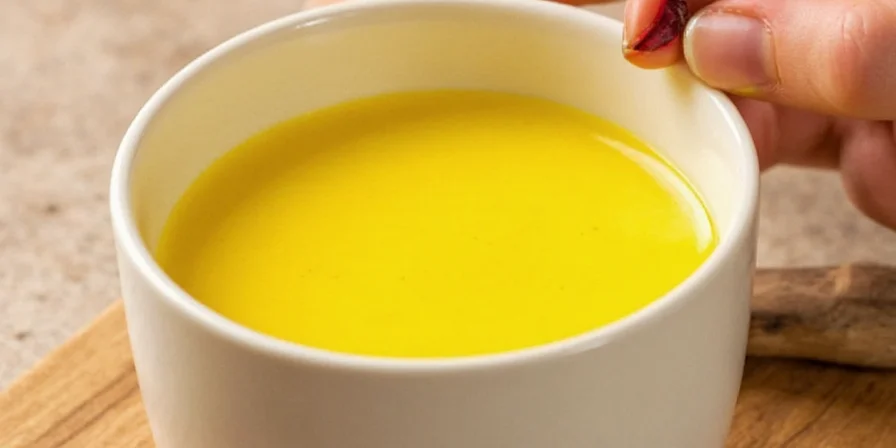 Final product: steaming golden milk ready to enjoy