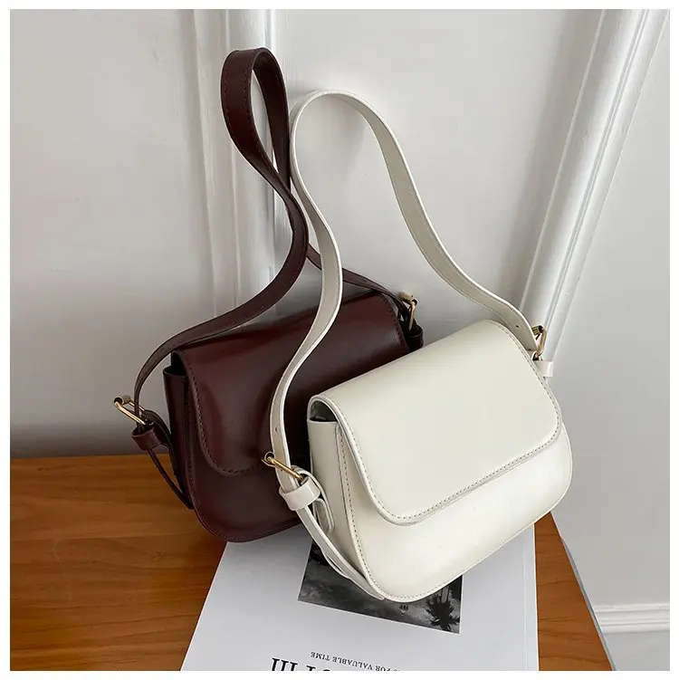 

Semicircle Women Saddle Bag New Small Simple Single Retro Shoulder Bag Saddle Bag