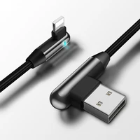 

Cafele 90 degree angle usb cable for lightning 2.4A 1.8M black color fast charging cable