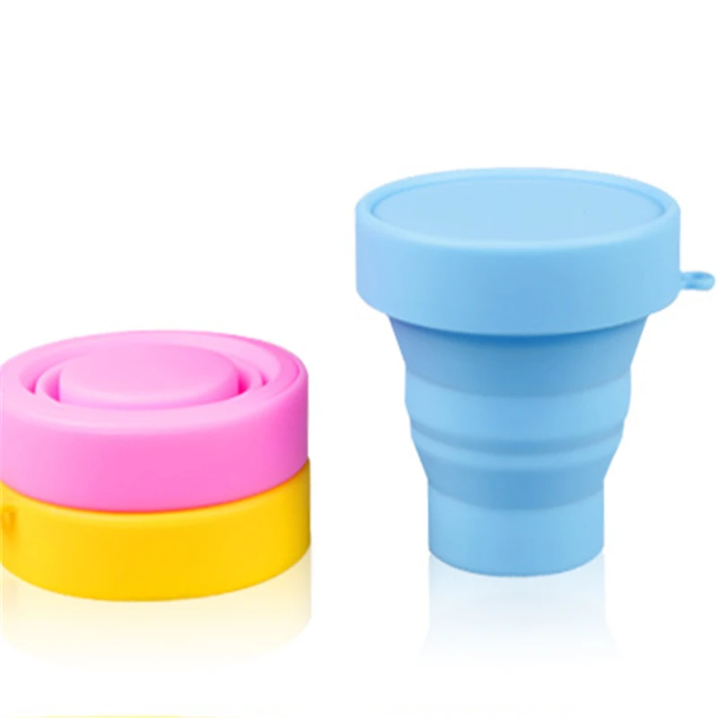 

silicone folding water cup Custom silicone collapsible water cup silicone rubber folding cup, Pantone color