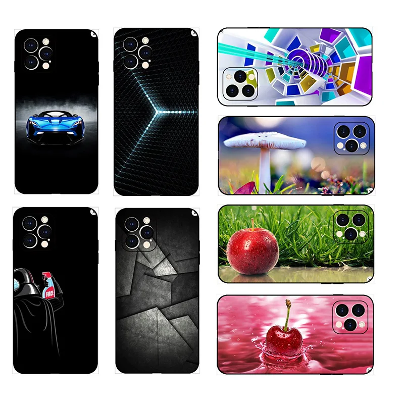 

3D Pictures Shockproof Raised Lip Camera Protection Cellphone Case For Apple iPhone 11 12 Pro Max Series, Clear