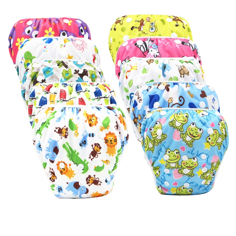 

BIAI Wholesale Baby Training Pants Toddler Adjustable Reusable Potty Training Underwear Cotton Swimming Pants, Colorful