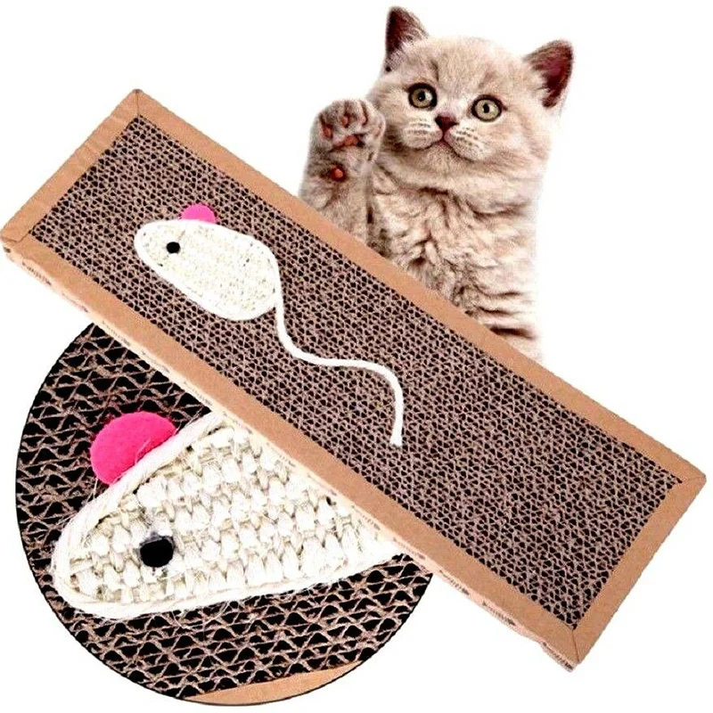

Eco Friendly Corrugated Cat Scratcher Cardboard Pet Toys Cat Scratch Pad With Catnip Interactive Cat Toys