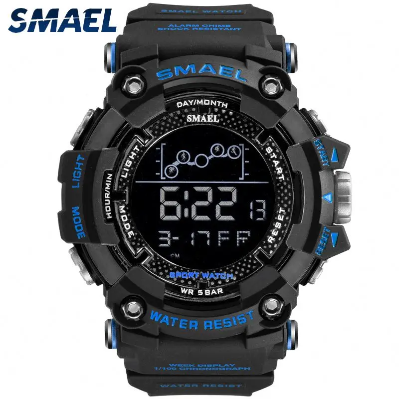 

SMAEL 1802 sport digital watch water resistant nylon band chronograph calender electronic student wrist watch