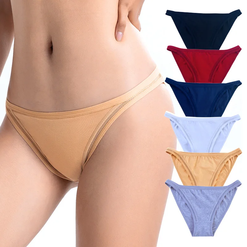 

Wholesales Women Half Coverage Cotton Panties Ladies Bikini Briefs Women Underwear for Girls