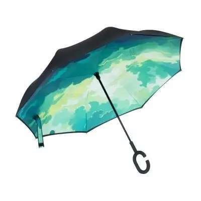 

Hot sale custom logo printing colorful Inverted Umbrella with C handle, Pantone color