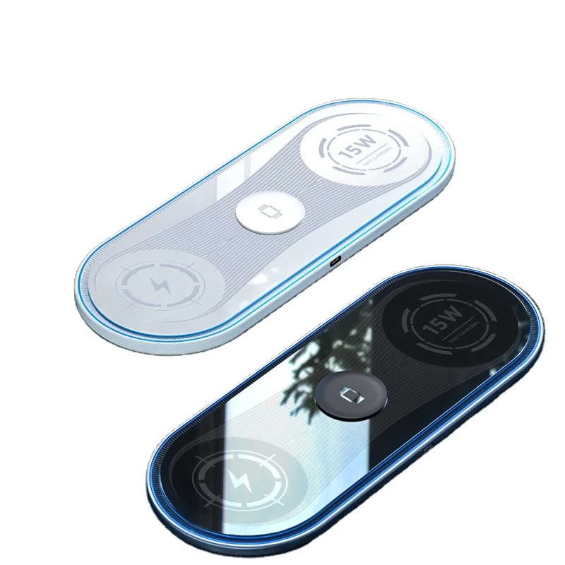 

Bestseller Earphone Watch Phone 3 in 1 wireless charger station USB support QC PD Wireless Charger, Black