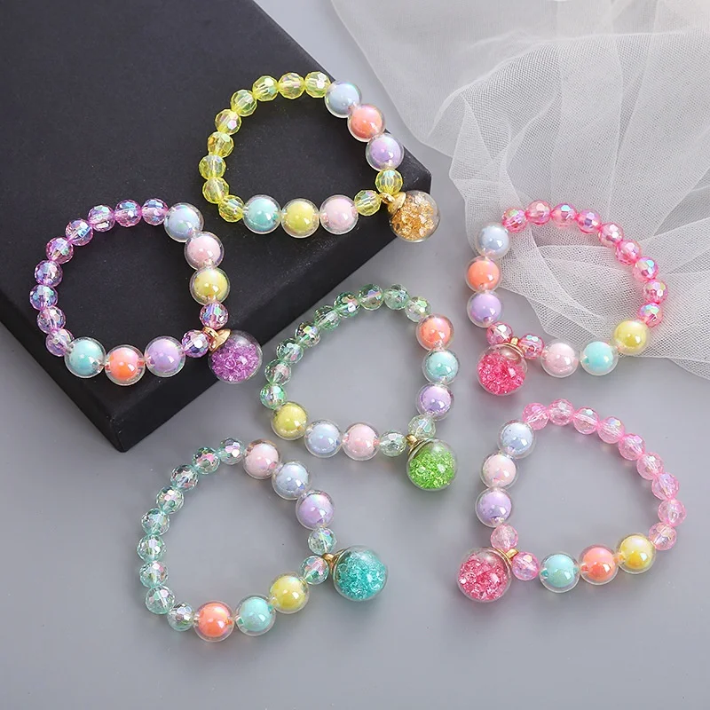 

Quicksand ball children's bracelet Candy color bracelet for baby girls