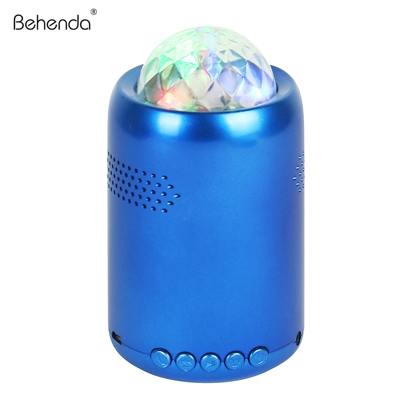 Free Shipping Portable Wireless Speaker Bluetooth 3W 600mAh Home Theater Disco Music Speaker with Colorful Led Light