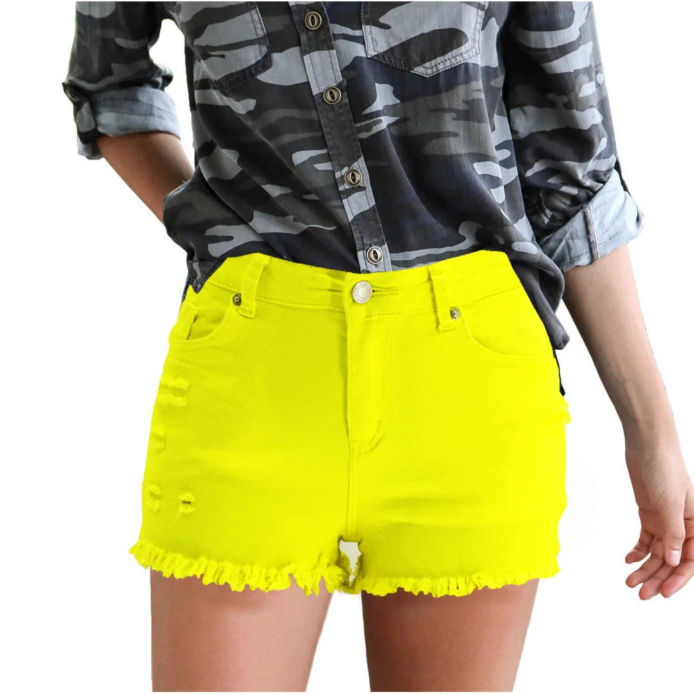 

European and American fringed hole denim women short hot pants women, Picture