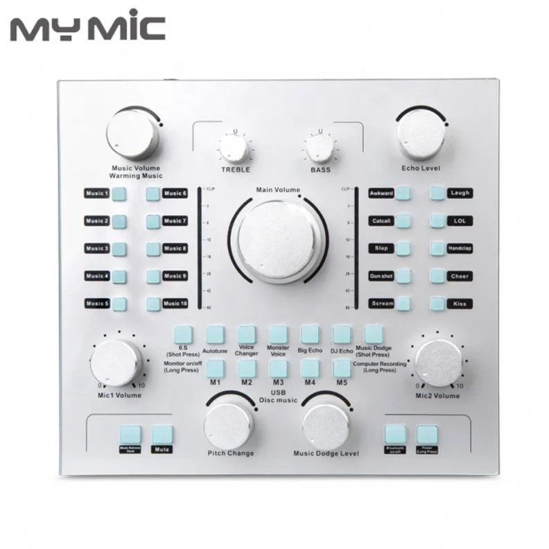 

New Arrival Professional Audio Interface With Low Price For Studio Recording, Silver