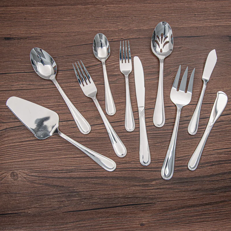 18/10 Royal Silver Color Dessert Cutlery Set Custom Table Ware Set Of