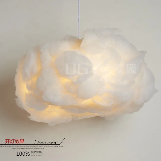 
Private Custom Contemporary New Style Creative Hotel Lobby Large Floating Chandelier Pendant Cloud Lamp 