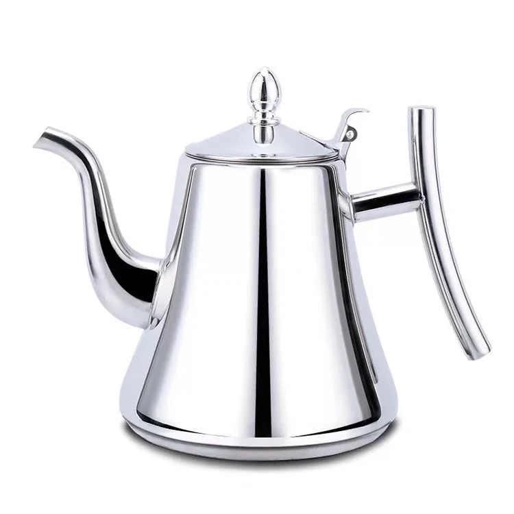 

High Quality 1.5 L Silver Color Pour Over Coffee Drip Kettle Stainless Steel Gooseneck Coffee Tea Kettle for Restaurant