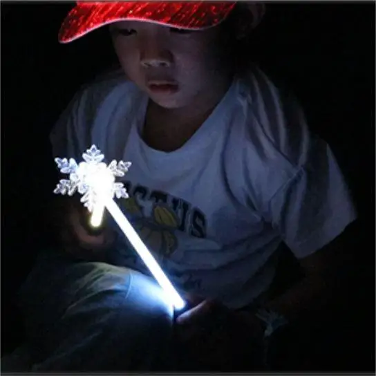 

2023 KEPUAI Snowflake LED Magic Wand for Christmas Gift Fiber Optic Wands