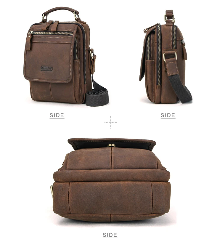 Contact's Genuine Leather Messenger Bag for 7.9 inch tablet