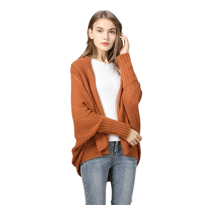 

European All Match Jacket Women's Autumn Winter Long Knitted Cardigan Loose Sweater