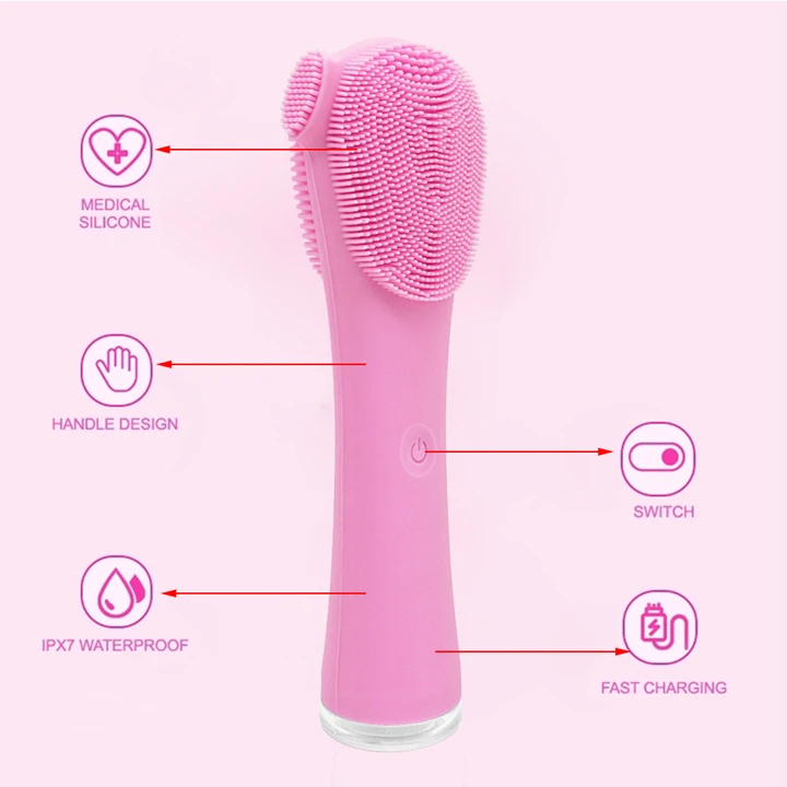 Handheld Rechargeable Face Cleansing Massager Sonic Facial Cleanser
