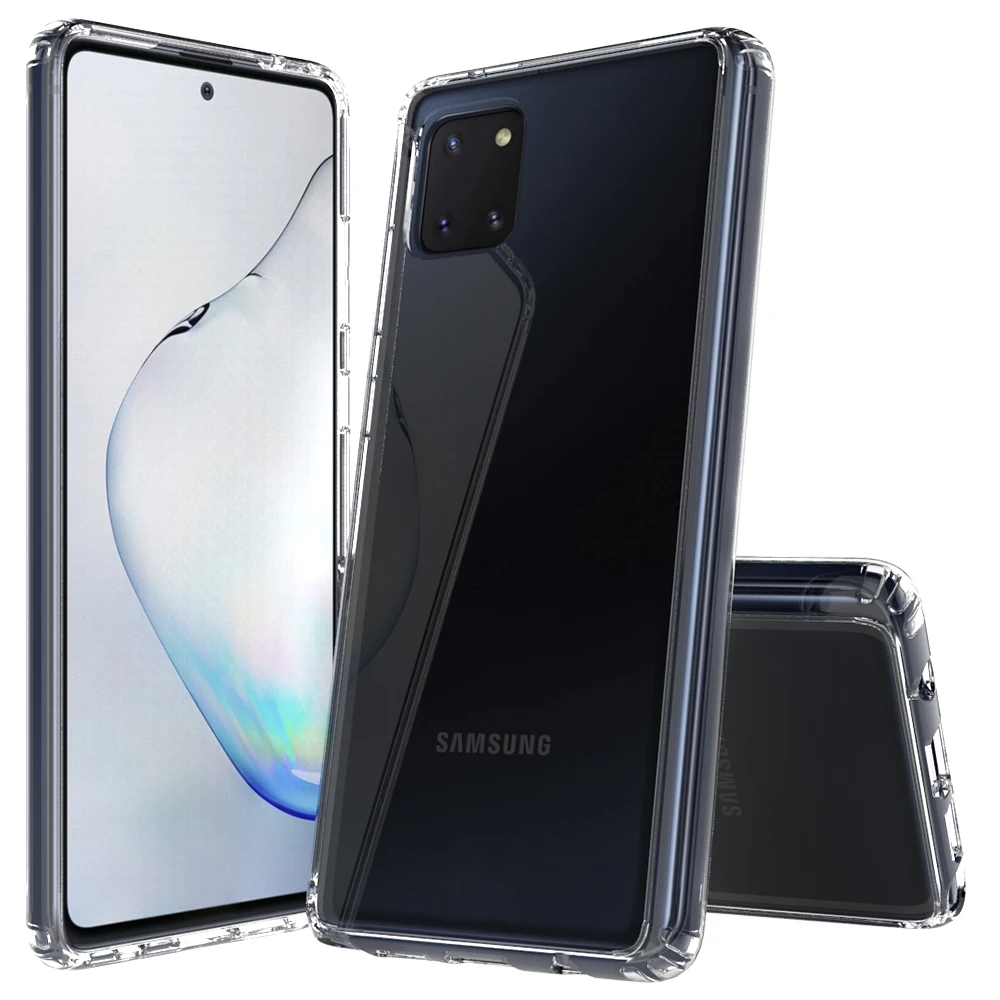 

Transparent Clear Hybrid Shockproof Bumper Protection Mobile Back Cover Cell Phone Case for Samsung Note 10 Lite