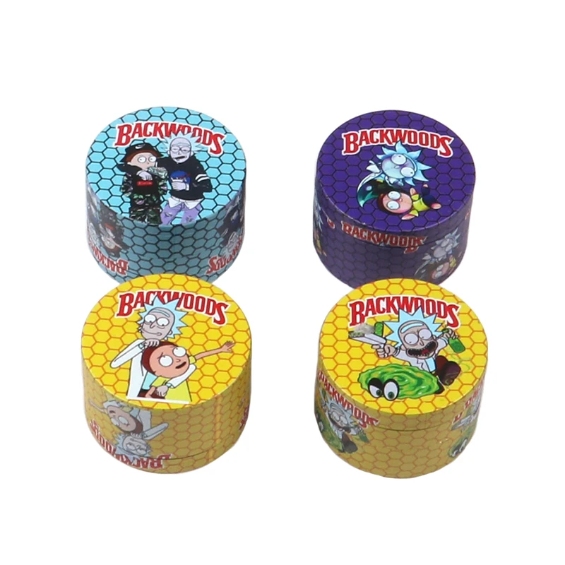 2021 New Backwoods Metal 50mm Grinder 4layer Zinc Alloy Weed Grinding