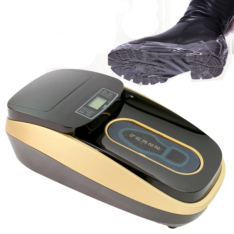 

Best-selling household sole laminating machine, high-end automatic shoe covers machine company/club/laboratory, Brown/golden/silver