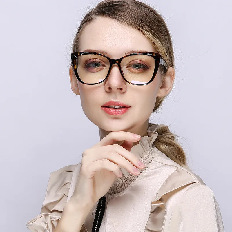 

New Cat Eye Blue Light Blocking Glasses Women TR90 Computer Glasses Hawksbill Eyeglasses Frames