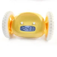 

Digital LED Alarm Clock Run creative Jumping Hide and Seek Wheel Running away best Clock lazy guys school promotional gift