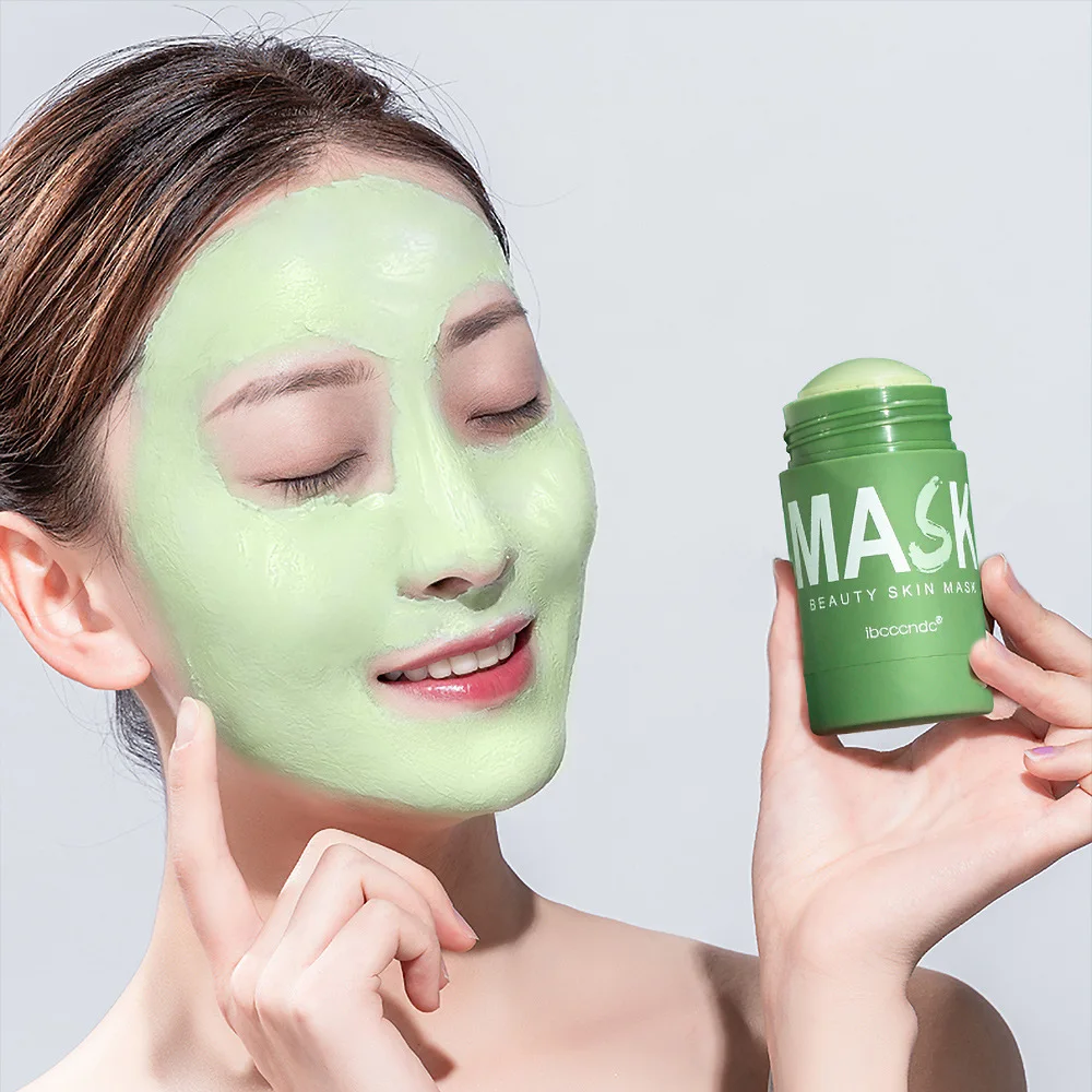 

Hot Face Mask Green Tea Clay Oil Control Deep Cleaning Blackhead Remover Purifying Shrinks Pores Nourishing Acne Treatment Mask