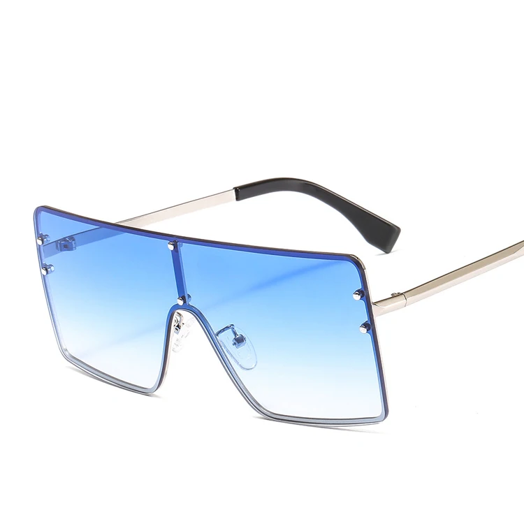 

wholesale luxury design rimless sun glasses shades custom unisex square oversized fashion sunglasses women men